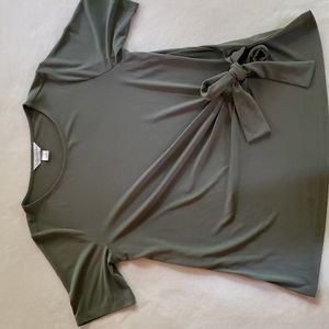 Christopher & Banks Sage Green Short-Sleeve Small Top